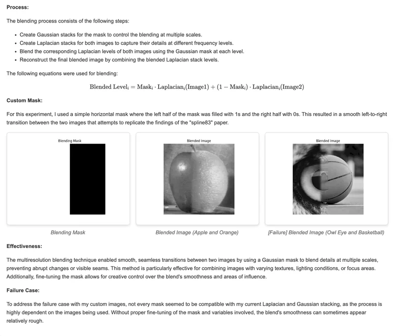Hybrid Images: Images that change appearance at different viewing distances using frequency separation