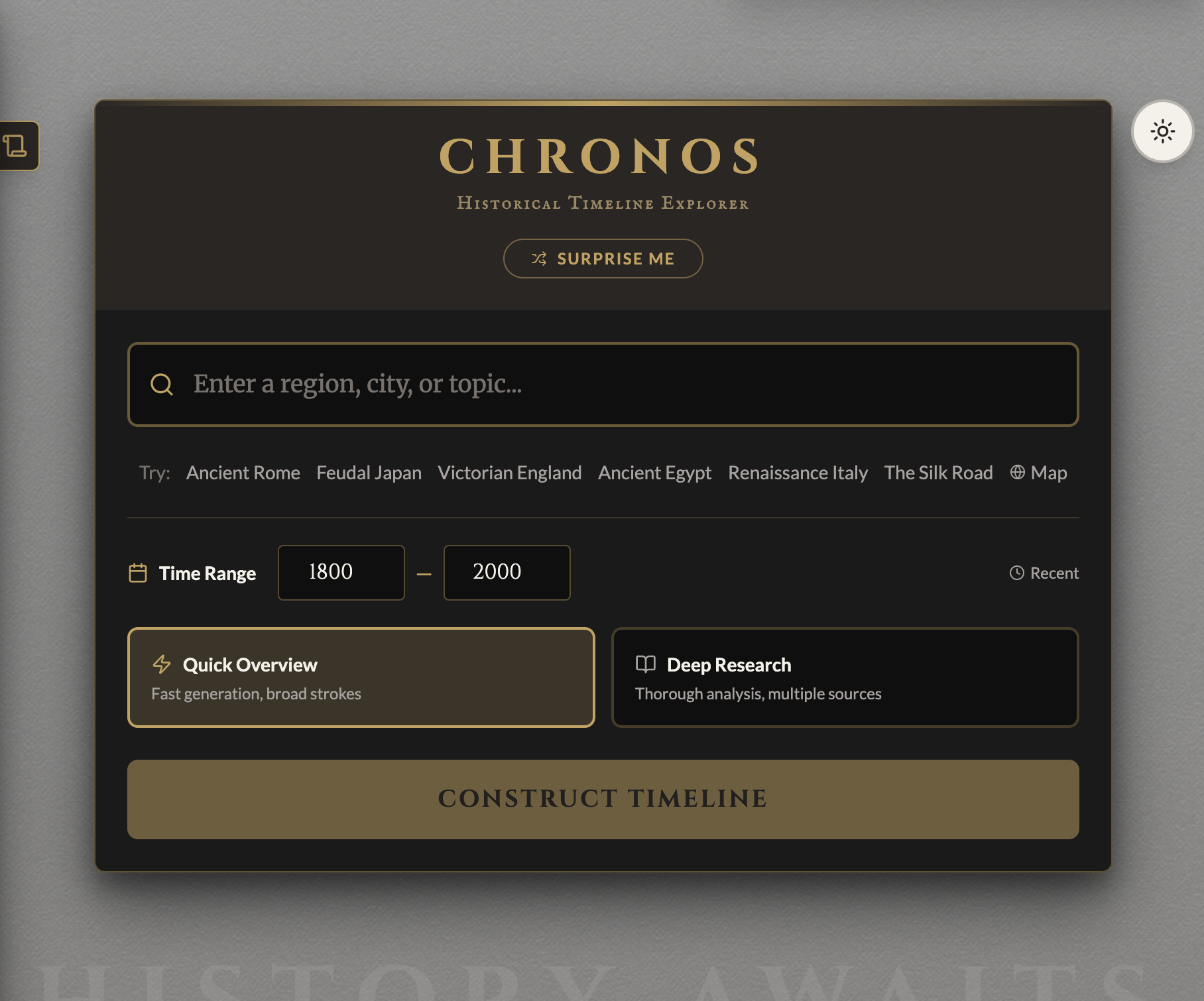 Chronos screenshot
