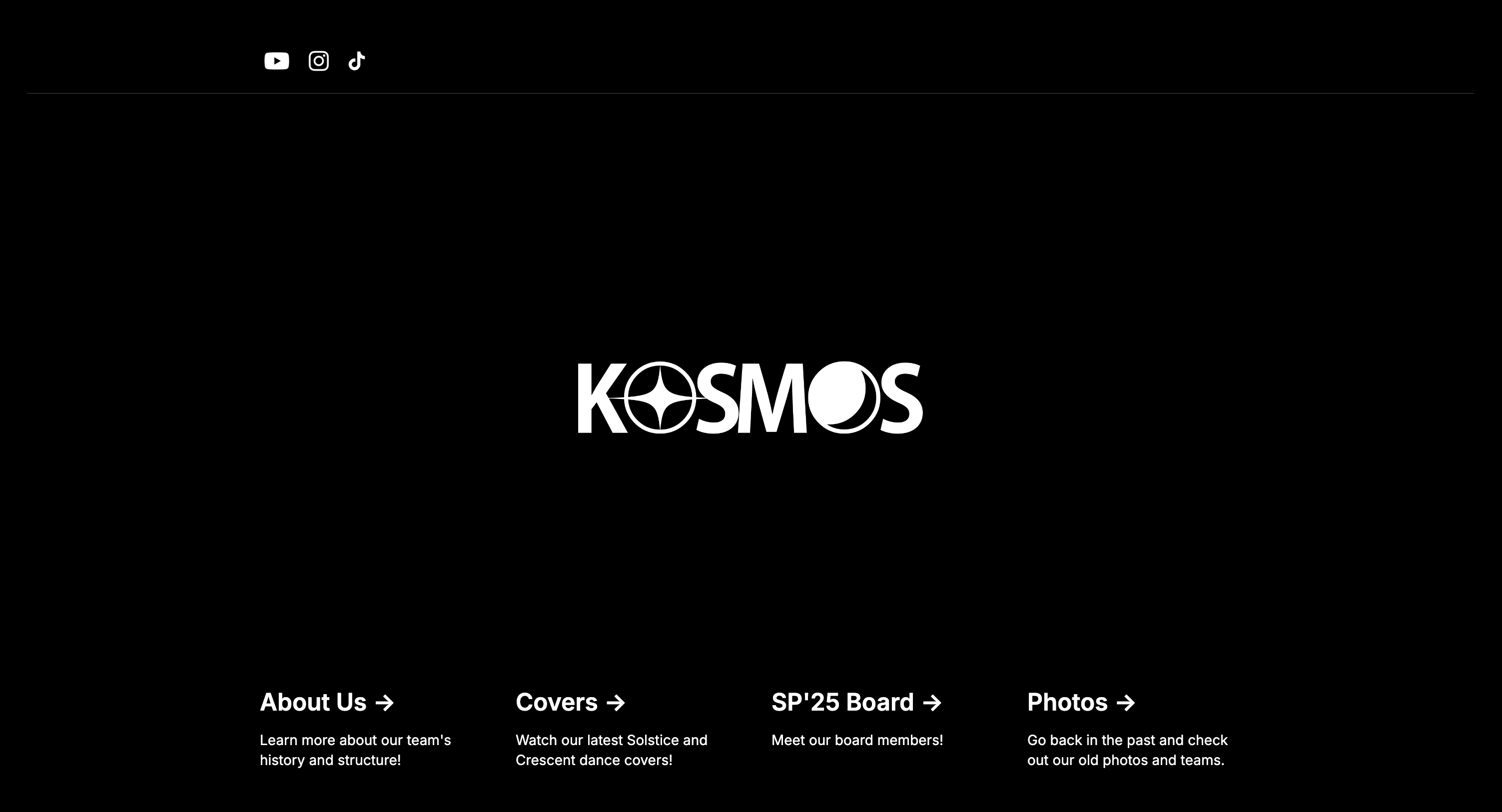 KOSMOS Website screenshot