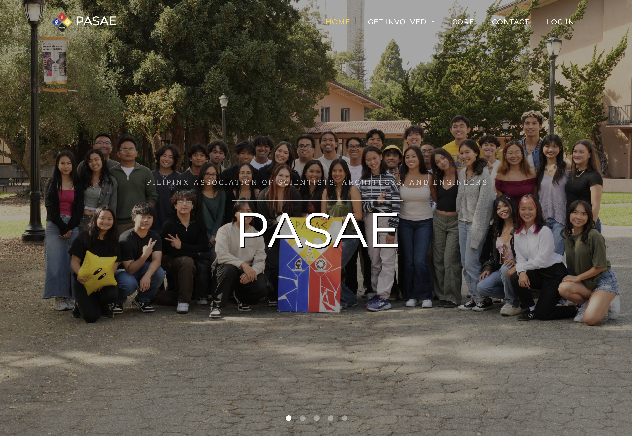 PASAE Website: Redesigned student org website with modern UI and improved navigation